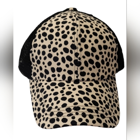 Womens Accessories Baseball Animal Print Ponytail Cap - Picture 2 of 7